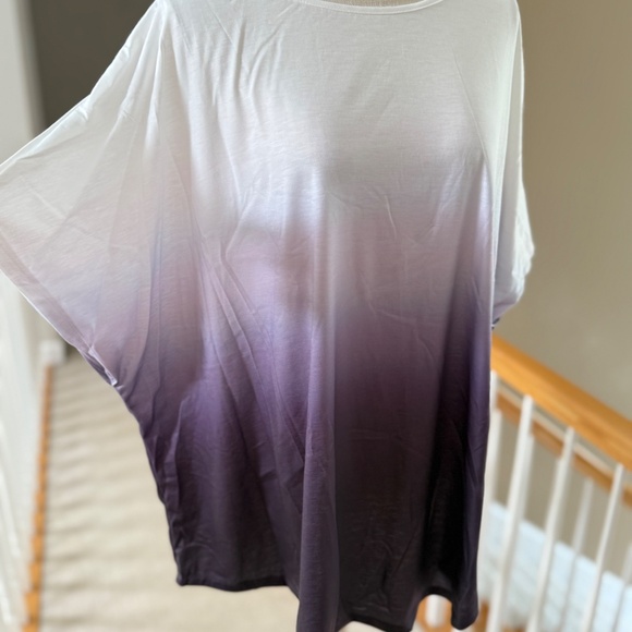 Emery Rose Plus Size Women's Summer Loose Country Ombre T-Shirt, Size 4X - Picture 4 of 8